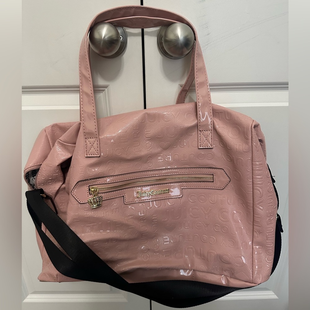 Juicy Couture Pink Tote with Sturdy Handles and Matte Finish